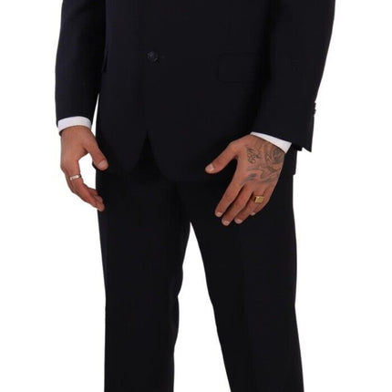 Domenico Tagliente Blue Polyester Single Breasted Formal Suit