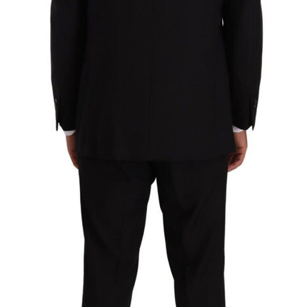 Domenico Tagliente Black Polyester Single Breasted Formal Suit