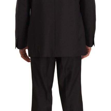 Domenico Tagliente Gray Polyester Single Breasted Formal Suit