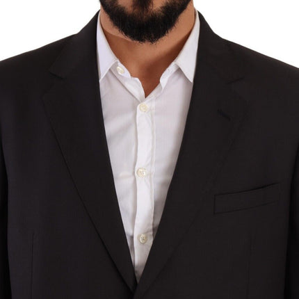 Domenico Tagliente Gray Polyester Single Breasted Formal Suit