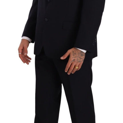 Domenico Tagliente Blue Polyester Single Breasted Formal Suit