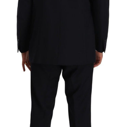 Domenico Tagliente Blue Polyester Single Breasted Formal Suit