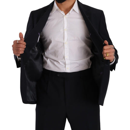 Domenico Tagliente Blue Polyester Single Breasted Formal Suit