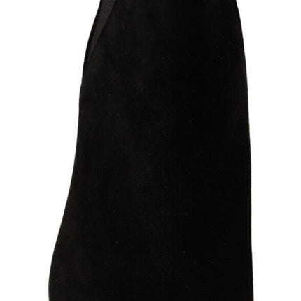 Dolce & Gabbana Black Suede Leather Chelsea Mens Boots Shoes