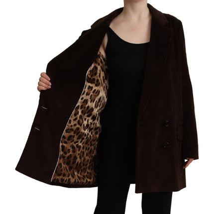 Dolce & Gabbana Bordeaux Corduroy Cotton Blazer Oversized Jacket