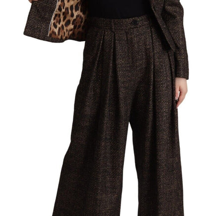 Dolce & Gabbana Dark Brown Wool Single Breasted 2 Pc Jacket Pants