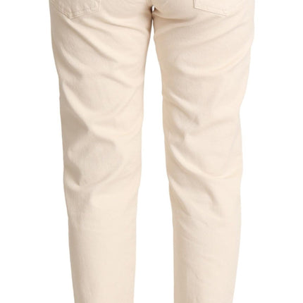 Dolce & Gabbana White Cotton Skinny Denim Women Jeans Pants