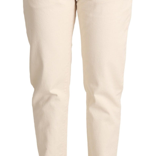 Dolce & Gabbana White Cotton Skinny Denim Women Jeans Pants