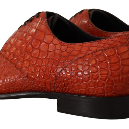 Dolce & Gabbana Orange Exotic Leather Dress Derby Shoes