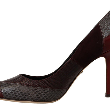 Dolce & Gabbana Multicolor Exotic Leather Heels Pumps Shoes