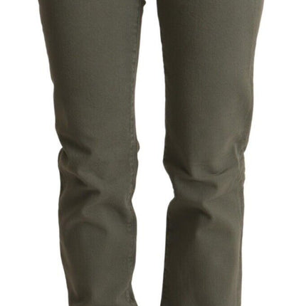 Ermanno Scervino Gray Low Waist Cotton Skinny Denim Trouser Jeans