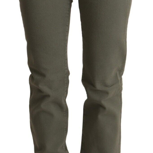 Ermanno Scervino Gray Low Waist Cotton Skinny Denim Trouser Jeans