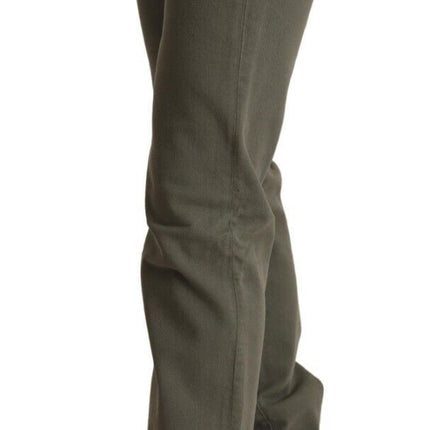 Ermanno Scervino Gray Low Waist Cotton Skinny Denim Trouser Jeans
