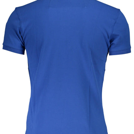 La Martina Blue Cotton Polo Shirt