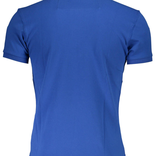 La Martina Blue Cotton Polo Shirt