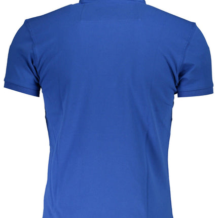 La Martina Blue Cotton Polo Shirt