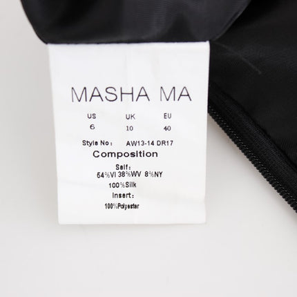 Masha Ma Black Strapless Embellished Pencil Dress