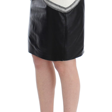 Sachin & Babi Gray Black Liza Leather Straight Pencil