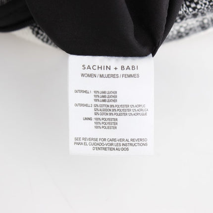 Sachin & Babi Gray Black Liza Leather Straight Pencil