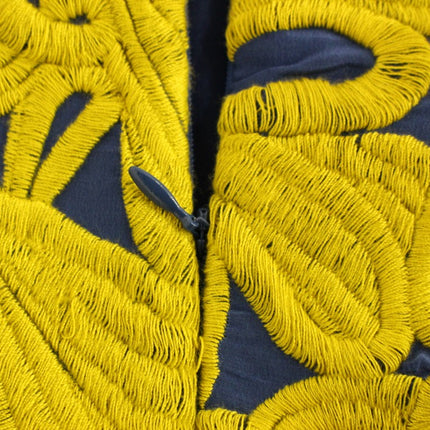 Sachin & Babi Blue Yellow Strapless Bubble Mini Shift Dress