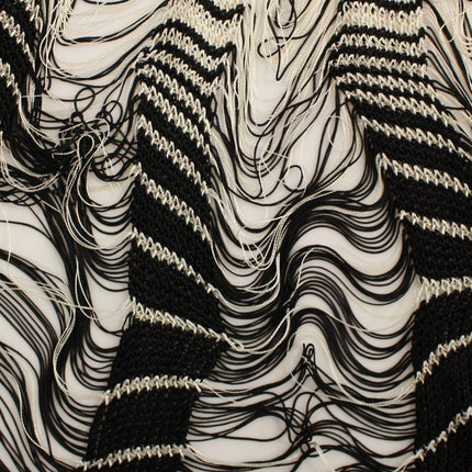 Alice Palmer White Black Knitted Assymetrical Skirt