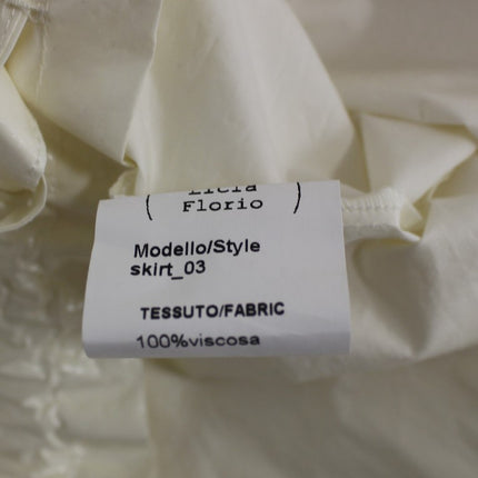 Licia Florio White Above-Knee Stretch Waist Strap Skirt