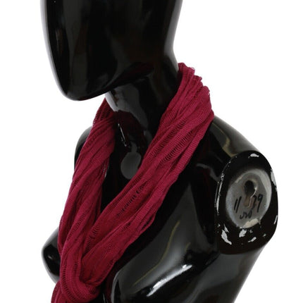 John Galliano Bordeaux Neck Wrap Shawl Foulard Scarf