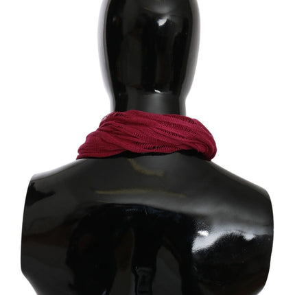 John Galliano Bordeaux Neck Wrap Shawl Foulard Scarf
