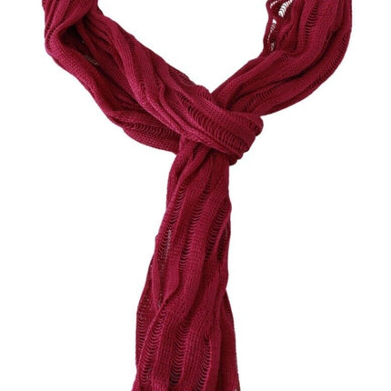 John Galliano Bordeaux Neck Wrap Shawl Foulard Scarf