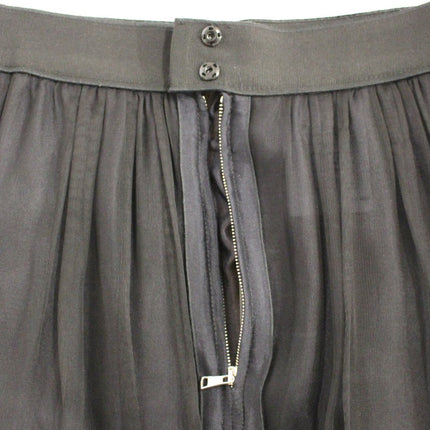 Dolce & Gabbana Black Silk Transparent Above Knees Skirt