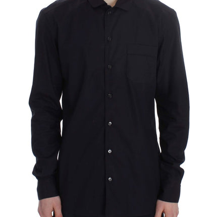 Dolce & Gabbana Purple Striped Cotton Pajama Lounge Shirt