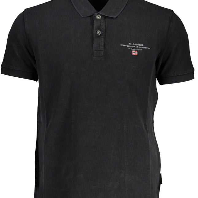 Napapijri Black Cotton Polo Shirt