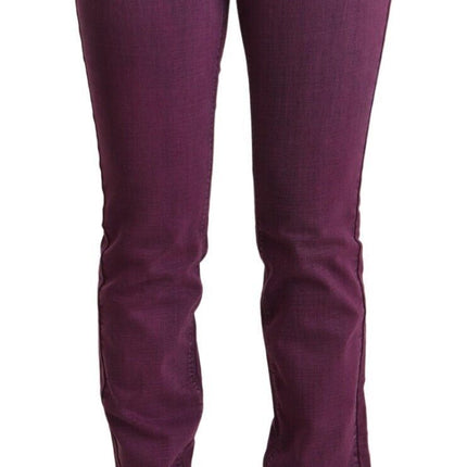 Costume National Purple Cotton Stretch Slim Fit Denim Jeans
