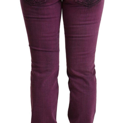 Costume National Purple Cotton Stretch Slim Fit Denim Jeans