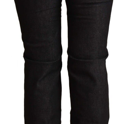 Costume National Black Cotton Low Waist Skinny Jeans