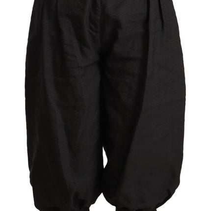 GF Ferre Black Viscose Cropped Harem Pants