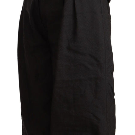 GF Ferre Black Viscose Cropped Harem Pants