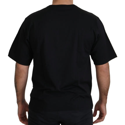 Dolce & Gabbana Black Gold STAR Crown DG Cotton Crewneck T-shirt