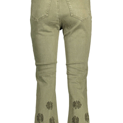 Desigual Green Cotton Jeans & Pants