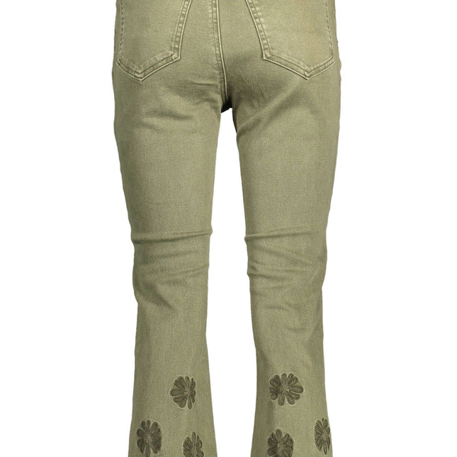 Desigual Green Cotton Jeans & Pants