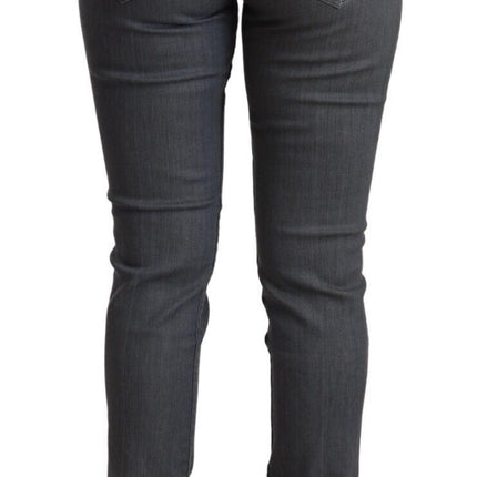 Levi's Gray Cotton Low Waist Skinny Denim Jeans