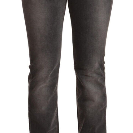 Costume National Gray Washed Low Waist Straight Denim Jeans