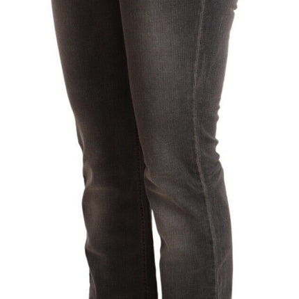 Costume National Gray Washed Low Waist Straight Denim Jeans