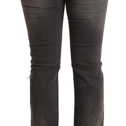 Costume National Gray Washed Low Waist Straight Denim Jeans