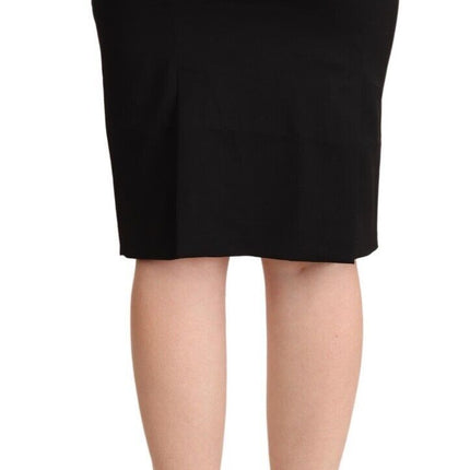 GF Ferre Black Pencil Knee Length Straight Skirt