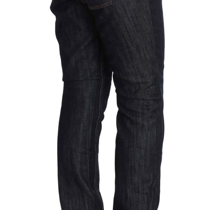Acht Blue Denim Cotton Bottoms Straight Fit Jeans