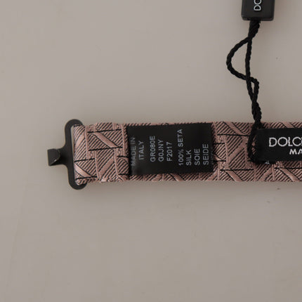 Dolce & Gabbana Gray Fantasy Print Adjustable Neck Papillon Bow Tie