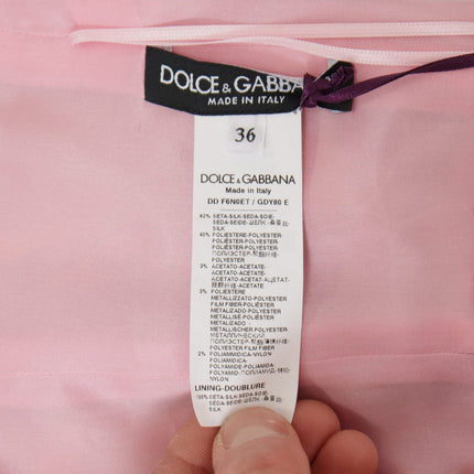 Dolce & Gabbana Dress Midi Patchwork Floral Jaquard Silk
