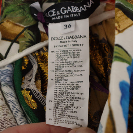 Dolce & Gabbana Multicolor Patchwork Sicily Long Maxi Skirt
