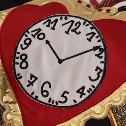 Dolce & Gabbana Black Love Clock Sequined Piano Skirt